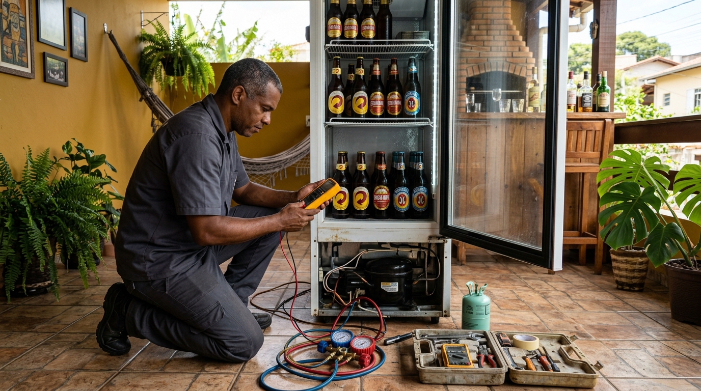 Manutenção da placa eletrônica de cervejeira em Bauru‑SP